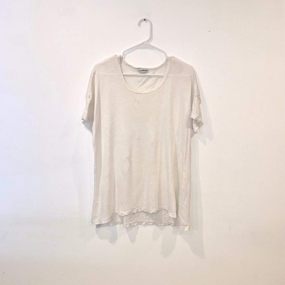 James Perse White Basic T Size 2 - image 1